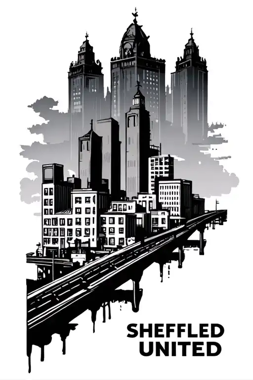 Sheffield Skyline With Sheffield United