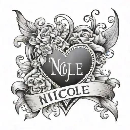 Name Nicole With Heart