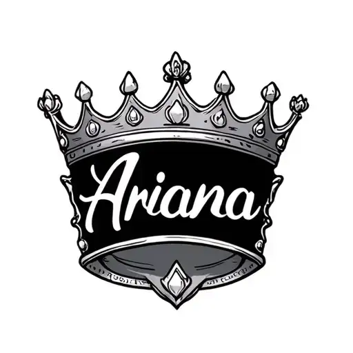 Ariana Name With A Crown