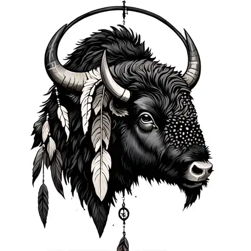 Buffalo And Dream Catcher