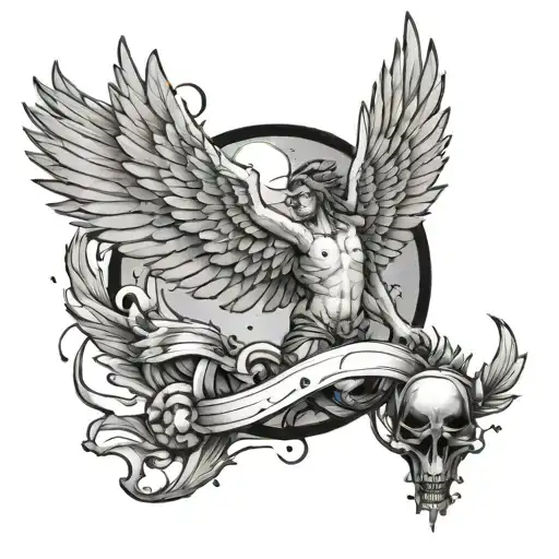 Icarus X Adam Mashup Tattoo Design