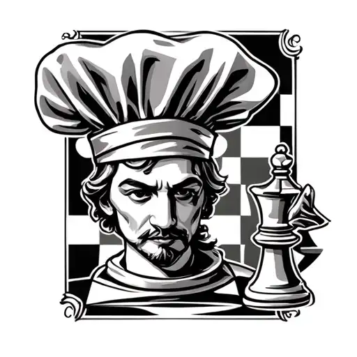 Chess Bord King And Chef Hat