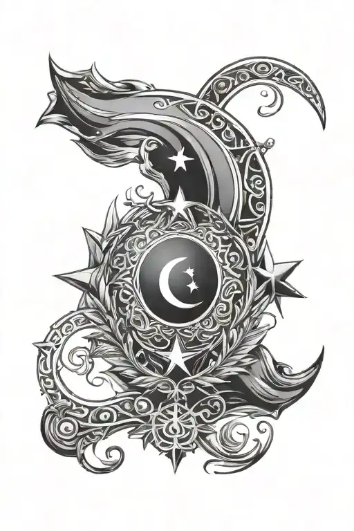 Turkish Flag Ataturk And Crescent Star