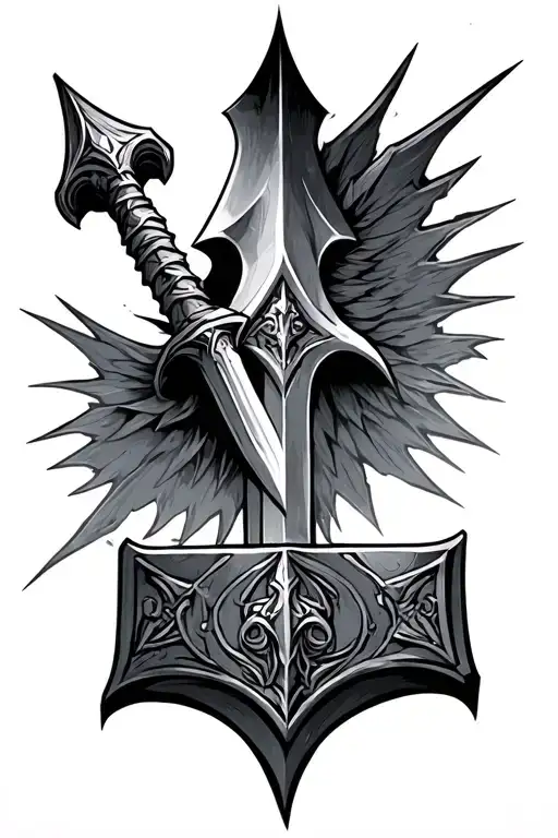 Mjolnir Versus Gungnir Odin's Spear