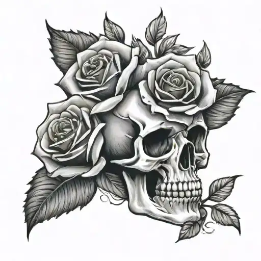 Skull And Rose