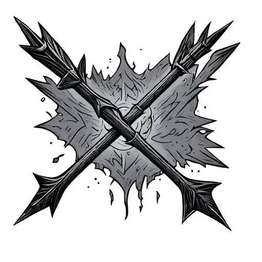 Crossed Morrowind Arrows Pointing Down