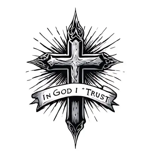 In God I Trust With A Cross