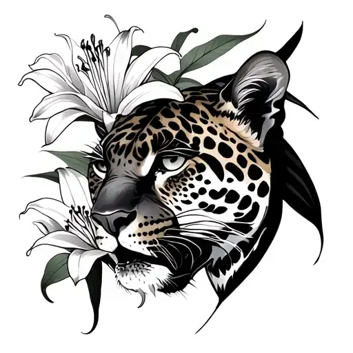 Jaguar And Spider Lily