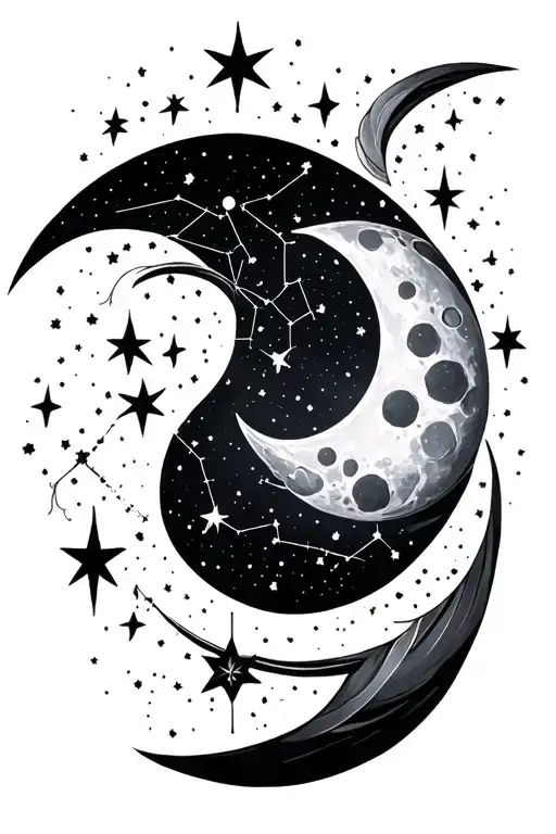 Moon And Star Constellation