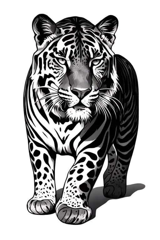 Leopard And Tiger Standing