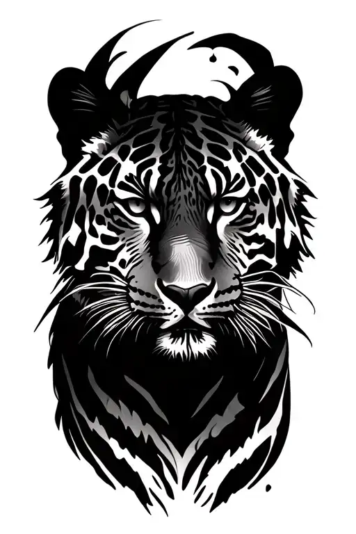 A Leopard And A Tiger Facing Each Other