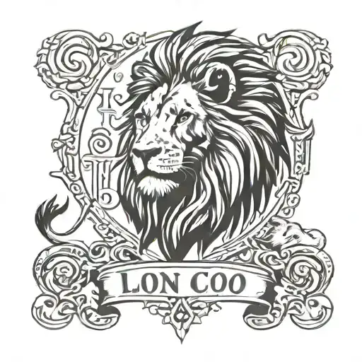 Lion And Co Ordinates With Name Written