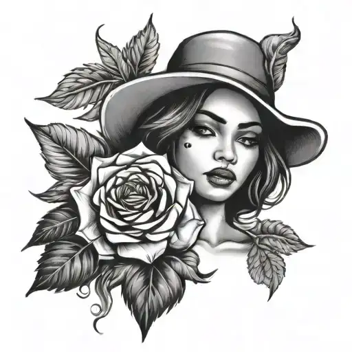 Marujuana Flower With Sad Chicano Girl Small