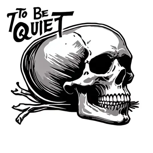 Skull Saying To Be Quiet