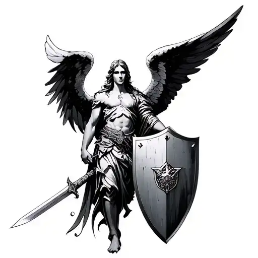 Archangel With Sword And Shield