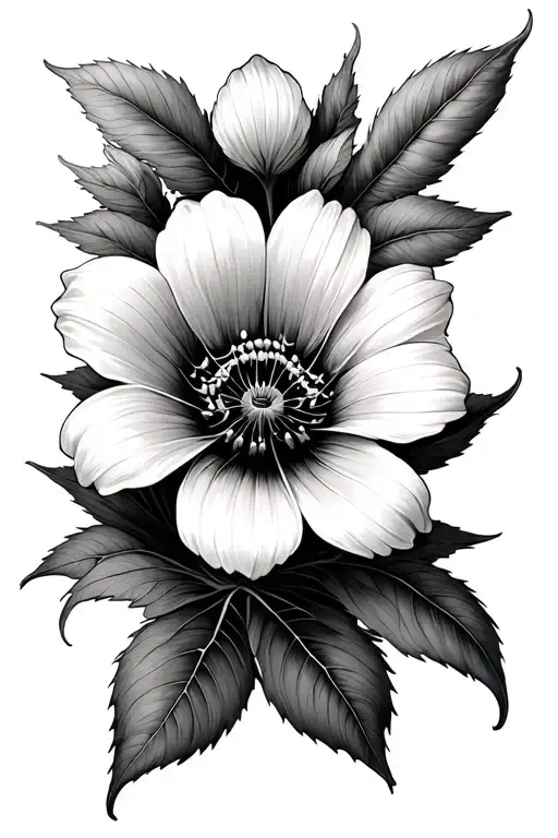 Flowers Spider Web Intertwined Within Its Petals