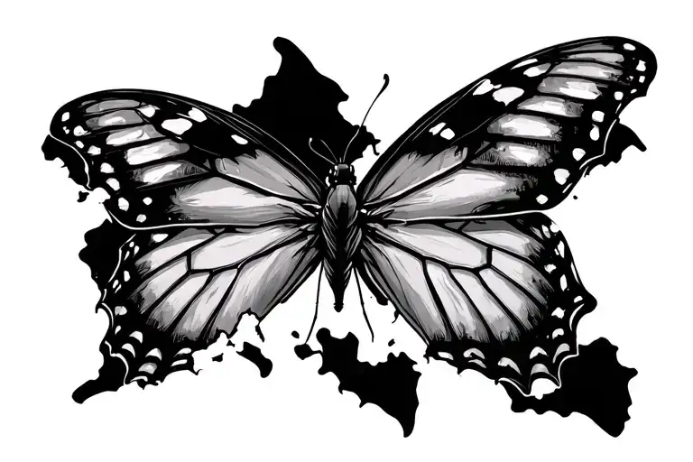 Monarch Butterfly Damaged