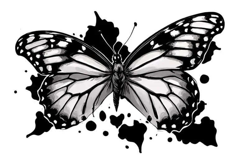 Monarch Butterfly Damaged