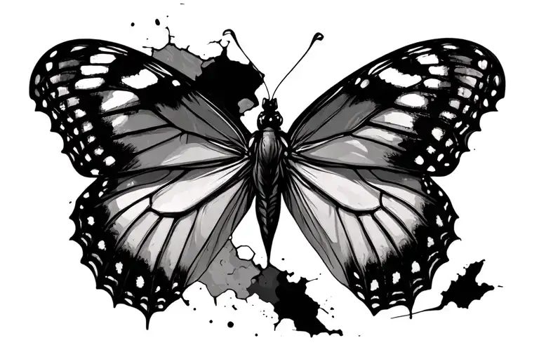 Monarch Butterfly Damaged