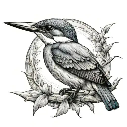 Kingfisher Bird Sitting Alone