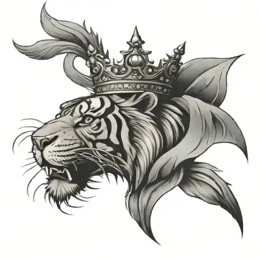 Tiger And Eagle Lion Crown
