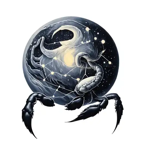 Constellation Cancer In The Style Of Realism And