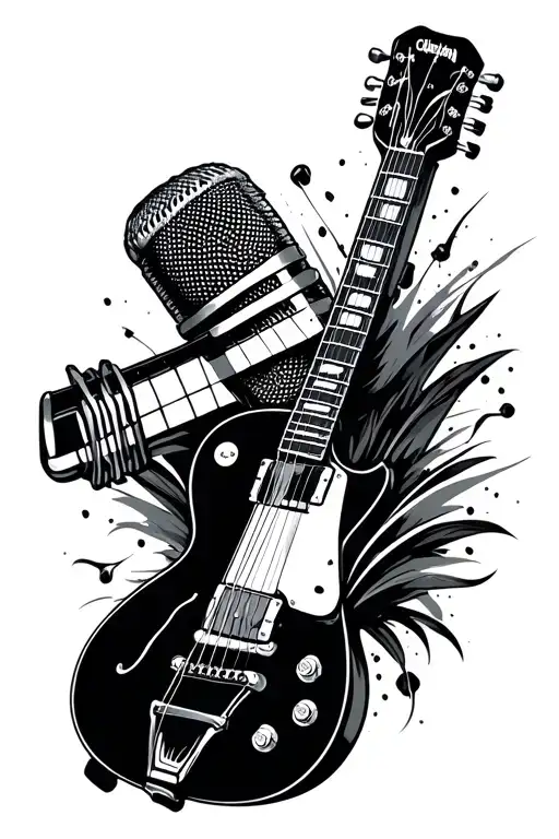 Guitar Piano Microphone