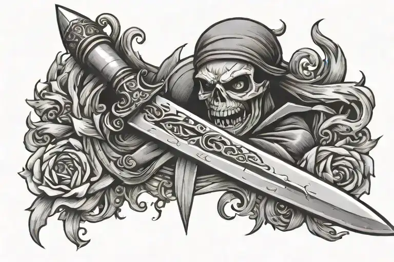 Dagger With Teeths In The Blade And One Eye In The Top