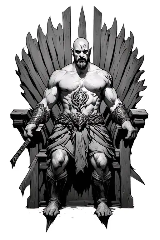 God Of War On Throne