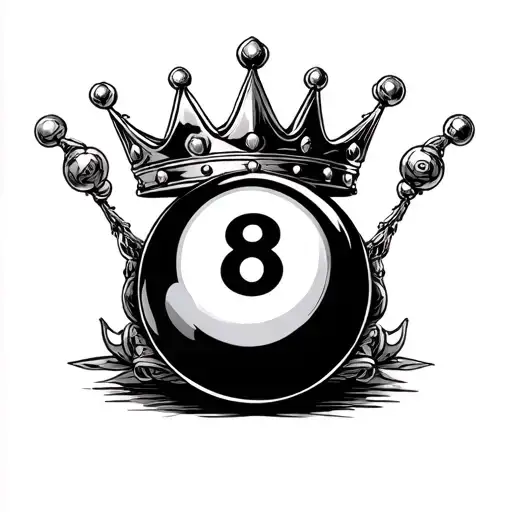 8Ball Money King Crown