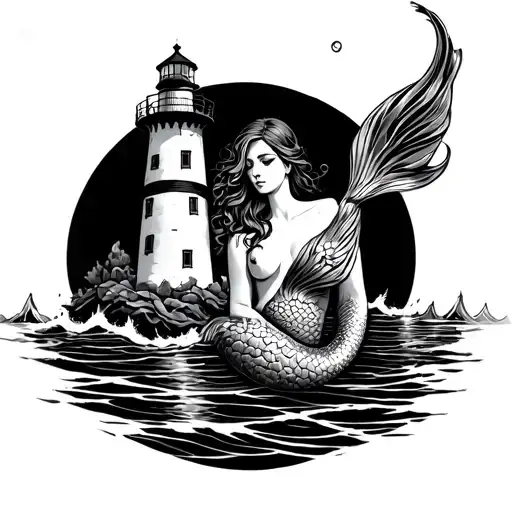Mermaid And Light House
