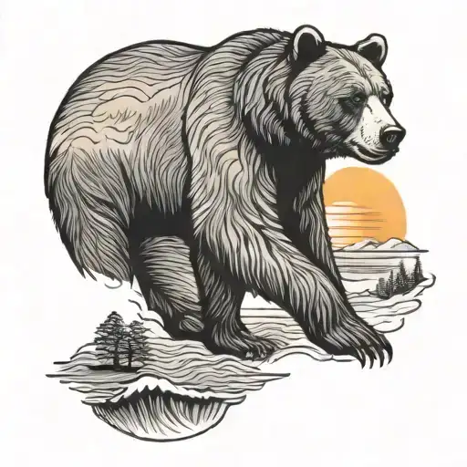 Bear And Sunrise