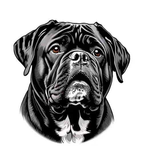 Mastiff Dog Protecting