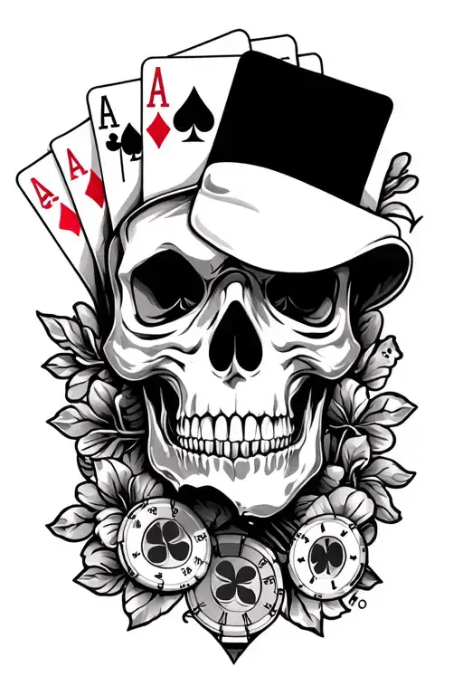 Gambling Themed Tattoo Design