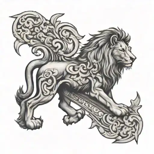 Cross And Lion