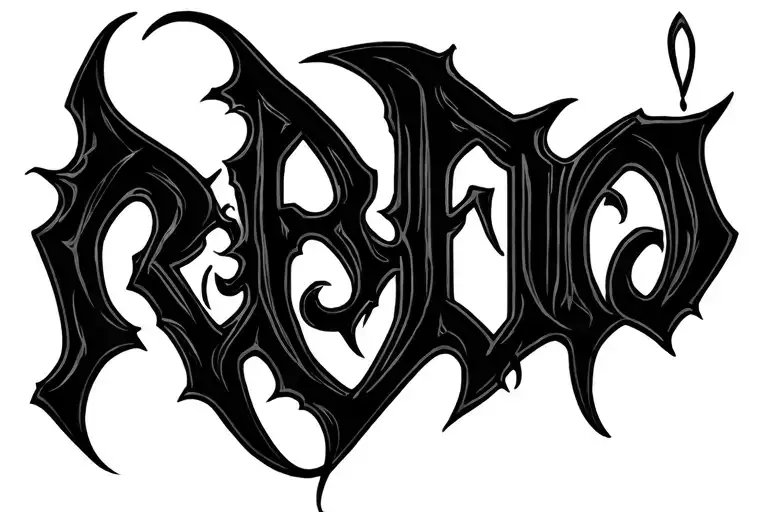 I Want It To Say Rno In A Gothic English Font