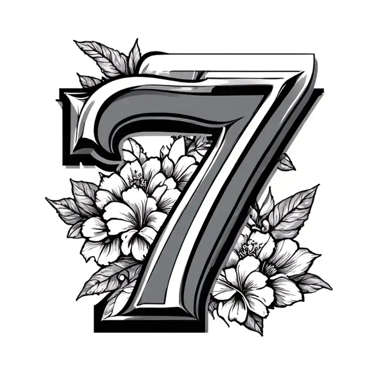 Number 7 With Word Familia