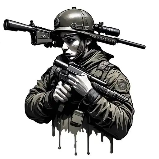 Tattoo On Ukrainian Sniper And Vanga Prodice