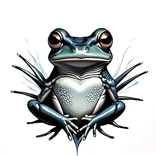 Frog Handing Piece Of Heart