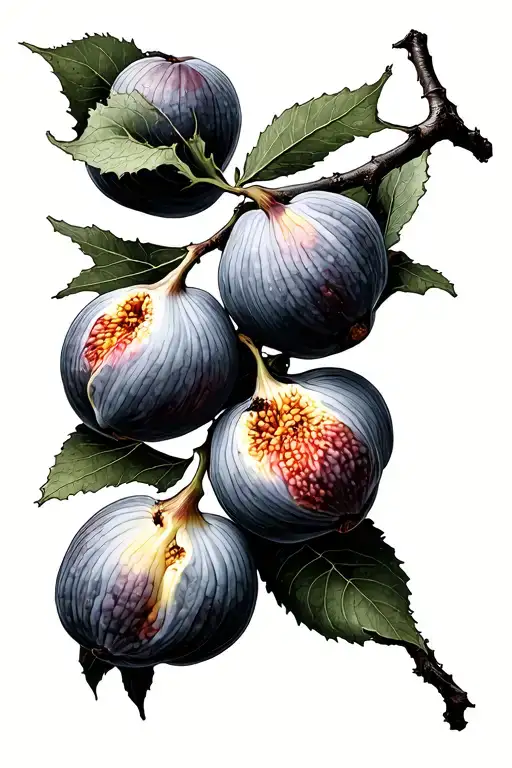 Fig Branch With Figs