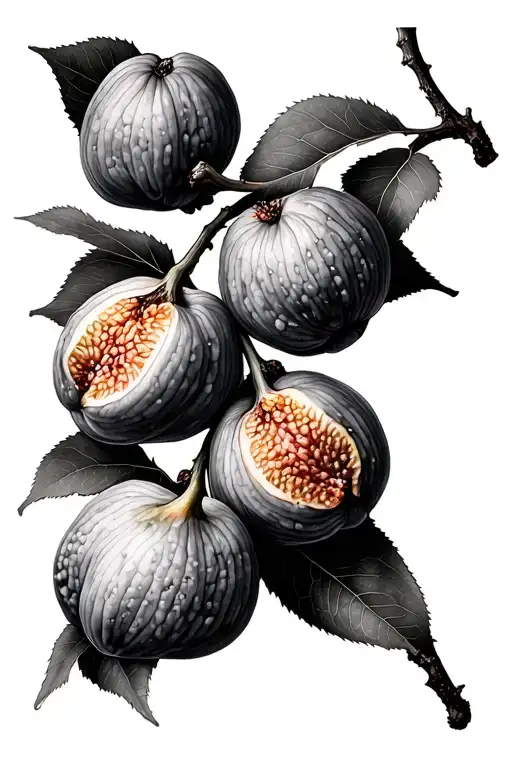 Fig Branch With Figs