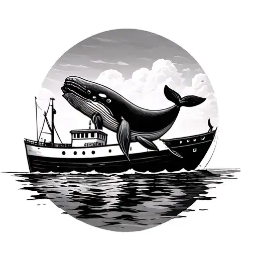 Maine Lobster Boat Harpooned Whale