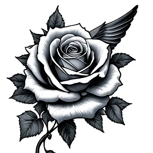 Dove With Rose