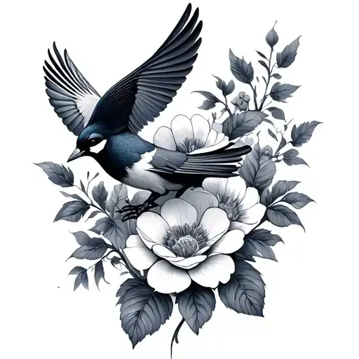 Birds And Flowers