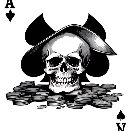 Ace Of Spades And Skull Inside
