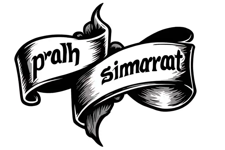 Wrist Band Tatoo With Hidden Name Prabh And Simrat