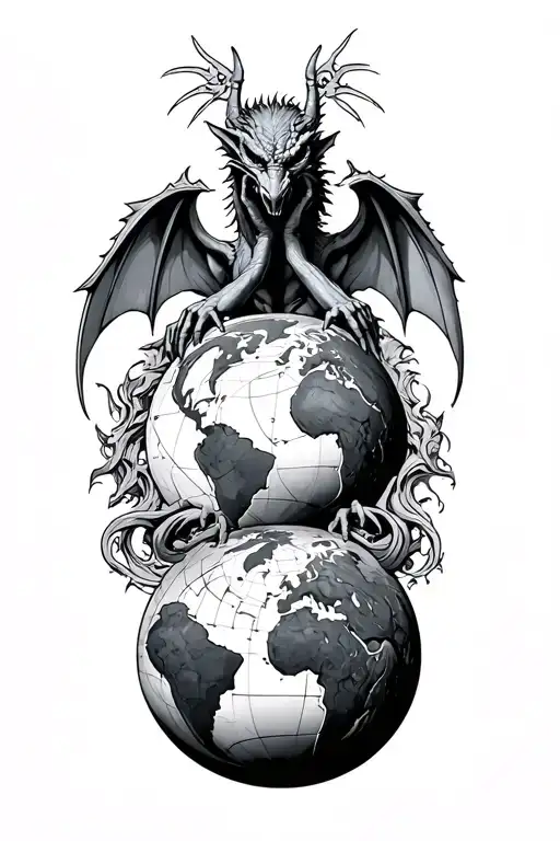 Gargoyles Hear No Evil Speak No Evil See No Eviland Earth Globe