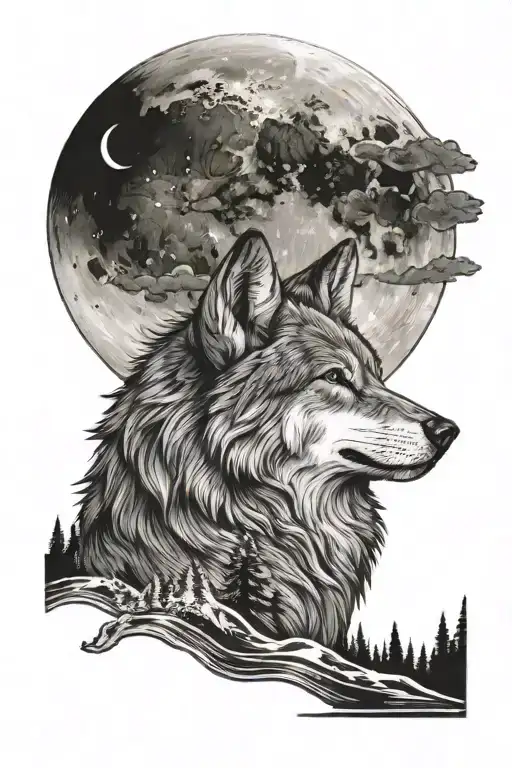 Wolf Howling At The Moon