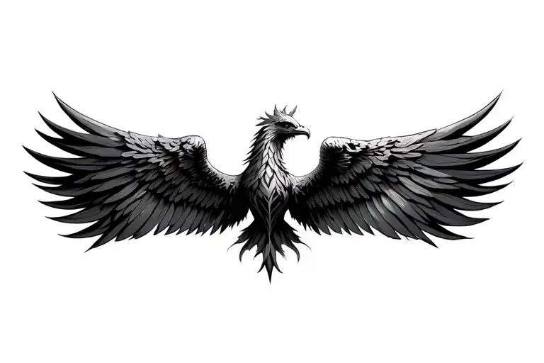 Phoenix With Deployed Wings