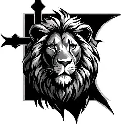 Lion And Cross